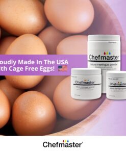 Chefmaster - Meringue Powder - Eggwhite Substitute - 10oz - Create Delicious Dessert Toppings, Stabilize Icing and Meringue - Made in the USA 10 Ounce (Pack of 1) 16 613GwZ8649L