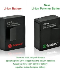 Smatree Battery Compatible for GoPro Hero3+ / Hero 3 Camera, Long Battery Life, 1290mAh Rechargeable, Dual Charger 15 613HOkO5oL