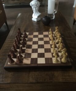 Abigail Chess Inlaid Wood Folding Board Game with Pieces, Extra Large 21 Inch Set 26 613JFSfsXXL