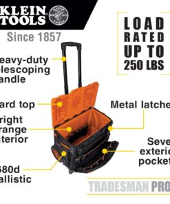 Klein Tools 55473RTB Rolling Tool Bag, Tradesman Pro Tool Master, 250lbs Load Rated 26 613KMGRah8L