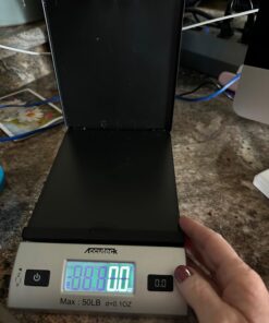 ACCUTECK All-in-1 Series W-8250-50bs A-Pt 50 Digital Shipping Postal Scale with Ac Adapter, Silver 48 613KWutqcoL