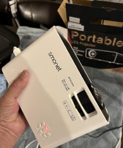 Movie Projector, SMONET 1080P HD Projector 7500L Home Projector Video TV Projector Mini Portable LED Projector Outdoor Indoor Wall Compatibale with TV Stick Laptops PC PS5 HDMI USB A-White 35 613LXLl SaL