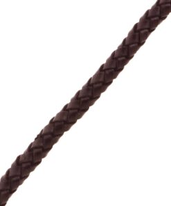 Alternative view of Mandala Crafts Dark Brown Bolo Braided Leather Cord for Bolo Tie Cord Crafts - 6.5 Feet Round Genuine Braided Leather Bolo Cord 6mm Leather Rope for Jewelry Making 6mm 2.2 Yards