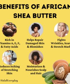 HalalEveryDay Raw Unrefined Grade A Soft and Smooth African Shea Butter from Ghana - Amazing quality and consistency - comes in a 32 oz Jar - Total weight approximately 24 oz 2 Pound (Pack of 1) 24 613P 6TDdjL