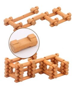 Joqutoys 90 Pcs Wood Building Blocks Toy for Toddlers, Classic Wooden Cabin Log Set Preschool Education Toy, Creative Construction Engineering Educational Toys for 3 4 5 6 Years Boys 18 613POKUxTvL