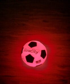 GlowCity Glow in The Dark Soccer Ball- Light Up, Indoor or Outdoor Soccer Balls with 2 LED Lights and Pre-Installed Batteries - Gift Ideas for Teen Boys and Girls Official (Size 5) - Red 37 613PaBxlgaL