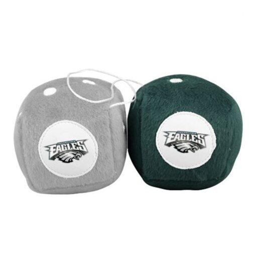 NFL Fuzzy Dice Philadelphia Eagles 3" Team Colors