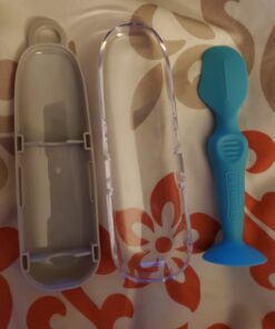 Dr. Talbot's Diaper Cream Brush for Babies - Diaper Rash Cream Applicator with Suction Base and Hygienic Case - Mini Size - Aqua Blue 38 613ROc3Nr3L