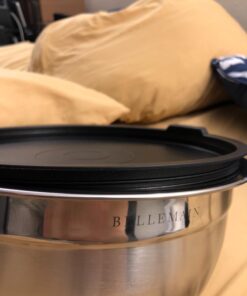 Bellemain Stainless Steel Non-Slip Mixing Bowls with Lids (4-Piece Set) 4 Piece Silver /Black 49 613SO8JF8L