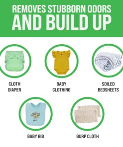 Rockin' Green Laundry Detergent, Plant based, All Natural Laundry Detergent Powder, Vegan and Biodegradable Odor Fighter, Safe for Sensitive Skin (Baby Cloth Diaper 90 Loads -Unscented) Dirty Diaper 12 613SYlYPekL