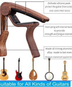 Guitar Capo for Acoustic Electric Guitar Ukulele Rosewood Capo 11 613Stf83eML