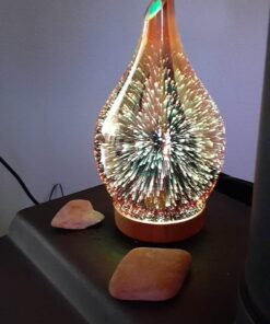 Porseme Essential Oil Diffuser 3D Firework Glass Aromatherapy Ultrasonic Humidifier Rose Gold, Auto Shut-Off, Timer Setting, BPA Free, Aroma Decoration for Home, Office, Gym, Spa, Premium Gift 100ml C2-100ml Rose Gold Afantty 24 613UoLWtkpL