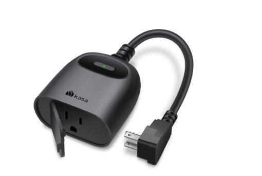 Kasa Outdoor Smart Plug, Smart Home Wi-Fi Outlet Timer, Max Load 15A/1875W, IP64 Weather Resistance, Compatible with Alexa, Google Home & SmartThings, No Hub Required, ETL Certified(KP401) 1-Socket New Version