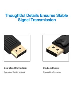 Rankie DisplayPort to DisplayPort Cable, DP to DP, 4K Resolution, 6 Feet, Black 14 613W6hs1dvL