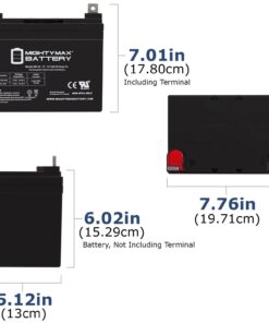 Mighty Max Battery 12V 35AH Replacement Battery Compatible with Minn Kota Sevylor Light Trolling Motor 9 613XeHJxjAL