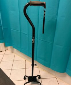 Hugo Quad Cane Adjustable for Right or Left Hand Black 1 Count (Pack of 1) 26 613XlEo3aBL