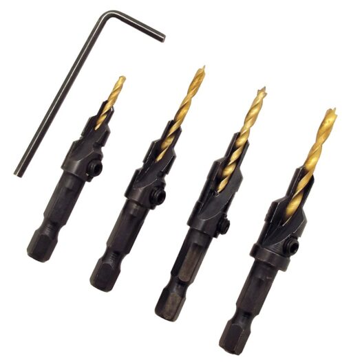 Milescraft 5341 4 pc. CounterBitSet - Countersink Drill Bit Set #6, 8, 10, 12, black 1 Pack