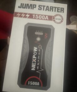 NEXPOW Car Jump Starter,Car Battery Jump Starter Pack 1500A Peak Q10S for Up to 7.0L Gas and 5.5L Diesel Engine12V Auto Battery Booster,Jumper Cables,Portable Lithium Jump Box with LED Light/USB QC3.0 28 613YgsnAJrL