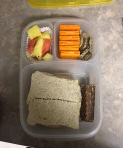 EasyLunchboxes® - Bento Lunch Boxes - Reusable 3-Compartment Food Containers for School, Work, and Travel, Set of 4 (Brights) Brights 40 613YwtOmGFL