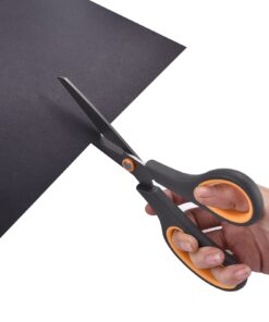 CCR Scissors 8 Inch Soft Comfort-Grip Handles Sharp Titanium Coating Blades, 4-Pack 21 613aZFGvFOL