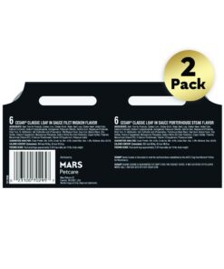 Alternative view of CESAR Adult Wet Dog Food Classic Loaf in Sauce Filet Mignon and Porterhouse Steak Flavors Variety Pack, 3.5 oz. Easy Peel Trays, (Pack of 24)