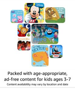 Amazon Fire HD 8 Kids tablet, ages 3-7. Top-selling 8" kids tablet on Amazon - 2022 | ad-free content with parental controls included, 13-hr battery, 32 GB, Blue 11 613chwH3U4L