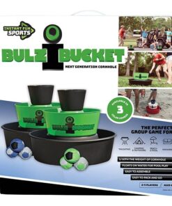 BULZiBUCKET Game by Water Sports - Beach, Tailgate, Camping, Yard, and Pool Games- Indoor/ Outdoor Kids Toys - Pool Accessories Perfect for Family Game Night (Green/Black) Black/Green 24 613dV6zckFL