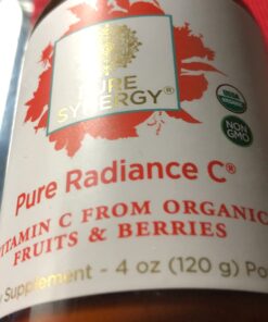PURE SYNERGY Pure Radiance C | Organic Vitamin C Powder | 100% Natural, Whole Food, Non-GMO Supplement with Camu Camu Extract | For Immune and Collagen Support (4 oz Powder) 23 613fed5tyeL