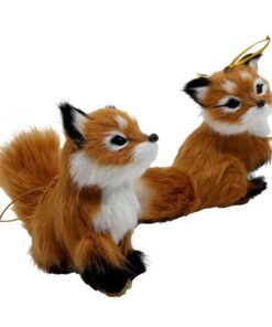 Kurt S. Adler Kurt Adler 4.5-Inch Plush Set of 2 Fox Ornaments, Brown, 2 Piece 11 613fkGGW8XL