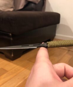 Whetstone Cutlery S-Force Kunai Knives - 12-Pack Black and Green Stainless-Steel Ninja Throwing Knife Set with Cord-Wrapped Handles and Carry Case 43 613fuxrUxQL