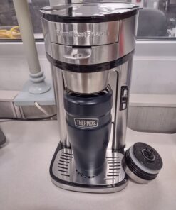 Hamilton Beach The Scoop Single Serve Coffee Maker & Fast Grounds Brewer, Brews in Minutes, 8-14oz. Cups, Stainless Steel 44 613gis2GkCL 2