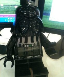 LEGO Star Wars 9002113 Darth Vader Kids Minifigure Light Up Alarm Clock | black/gray | plastic | 9.5 inches tall | LCD display | boy girl | official 36 613imjCO9zL