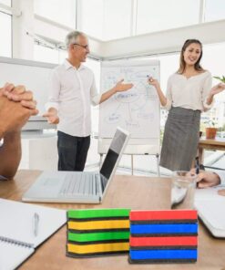 8 Pack Magnetic Dry Eraser - Wellerly Whiteboard Erasers Chalkboard Cleaners Eraser Dry Erase Wipe for Classroom Home Office School Teacher (Blue+Yellow+Red+Green, 4.2inch x 2.2inch x 0.8inch) Blue+yellow+red+green 16 613j0zYGh9L