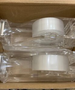 2-Piece Acrylic Tape Dispenser Desk Set - Durable, Stylish, and Versatile for Home, Office, or School - Fits Standard, Large, and Extra Large Tape Rolls - Desktop Convenience for Easy Organizing transparent 51 613j4Aks3L