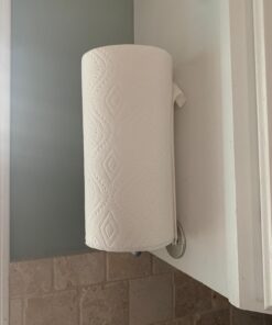 iDesign Orbinni Wall Mounted Metal Paper Towel Holder, Roll Organizer for Kitchen, Bathroom, Craft Room, Satin Silver Set of 1 33 613jVIQJHL