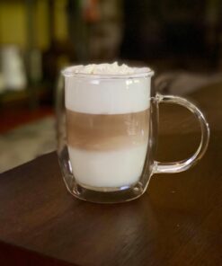 JoyJolt Double Wall Glass Coffee Mugs - 13.5oz Double Walled Glasses, Thermal Borosilicate Glass Insulated Coffee Mug. Clear Coffee Glass Cup, Cappuccino Mug, Iced Coffee Cup, Tea Mugs 50 613k9Suee2L