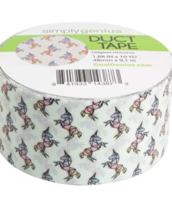 Alternative view of Simply Genius (Single Roll) Patterned Duct Tape Roll Craft Supplies for Kids Adults Colored Duct Tape Colors, Origami Unicorns