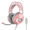 Ajazz AX120 Stereo Gaming Headset Noise Cancelling Over Ear Headphones with Mic Bass Surround Soft Memory Earmuffs 50mm Pink 53 613kgS0QRCL