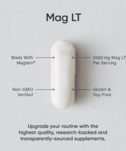 Sports Research Magtein Magnesium L-Threonate Capsules - Magnesium Supplement for Memory, Focus & Cognition - Magnesium L Threonate Supports Brain Health, Sleep & Mood - 2000mg, 90 Capsules for Adults 90 Count (Pack of 1) 20 613l PH5yyL