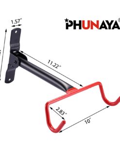 PHUNAYA Bike Hanger Wall Mount Bike Hook Horizontal Foldable Bicycle Holder Garage Bike Storage Bicycle Hoist Heavy Duty Screws (2 pack) Classic 2pack 24 613lavRYz1L