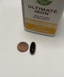 Nature’s Way Ultimate Iron Healthy Red Blood Cells* 50 mg per Serving Gluten-Free 90 Softgels 19 613mmUvydOL