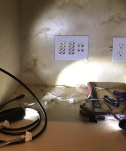 GE Brush Wall Plate, Cable Pass Through Insert, Single Gang, for in-Wall Installation of Cables and Wires, HDTV, HDMI, Coax, Speaker Wire, Home Theatre Systems, White, 35285 1 Pack 24 613ozi1tVPL