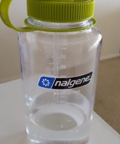 Nalgene Tritan Wide Mouth BPA-Free Water Bottle, Clear w/ Green Cap, 32-Ounces 34 613q77RiSfL
