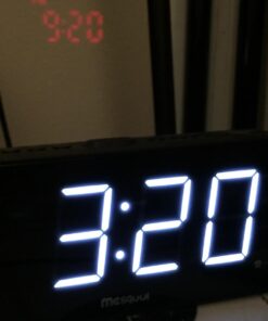 Projection Digital Alarm Clock for Ceiling,Wall,Bedroom - FM Radio,7” Large Number & 5 Dimmers,350°Projector,USB Charger,Sleep Timer,Plug in & Battery Backup,Loud Dual Alarm Clock for Heavy Sleepers White Display Number,red Projection Number 42 613r cwnLBL