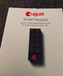 August Home Smart Keypad, Pair with Your August Smart Lock - Grant Guest Access with Unique Keycodes, Dark Gray 35 613sN Dh XL