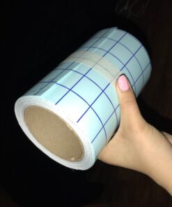 Craftopia transfer paper tape roll 6 inch x 50 feet clear with blue alignment grid, 10 bonus ft perfect for cricut cameo self adhesive vinyl for signs stickers decals walls doors windows 6" x 50' 29 613t9KYhtQL