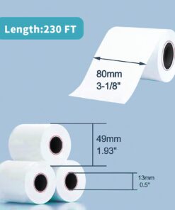 Alternative view of MFLABEL 10 Rolls Thermal Receipt Paper Rolls 3-1/8 x 230ft 3-1/8" x 230'