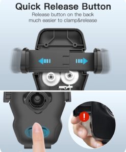 APPS2Car Phone Holder Car Windshield Cellphone Holder for Car with Powerful Suction Cup Anti-Shake Stabilizer Truck Phone Holder Mount for Car Dashboard/Window Compatible with Thick Case & Large Phone Black 21 613tcYEsx9L 1