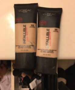 L'Oreal Paris Cosmetics Makeup Infallible Pro-Matte Liquid Longwear Foundation, Classic Ivory, 1 fl oz 101 Classic Ivory 1 Fl Oz (Pack of 1) 34 613vIzsnHL
