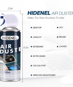 HIDENEL Compressed Air Duster Cleaning - Disposable Canned air Duster Cleaner Caned Air Duster - for Computers Electronics Keyboard Cleaning - 3 Cans 10 613vPZwEb1L